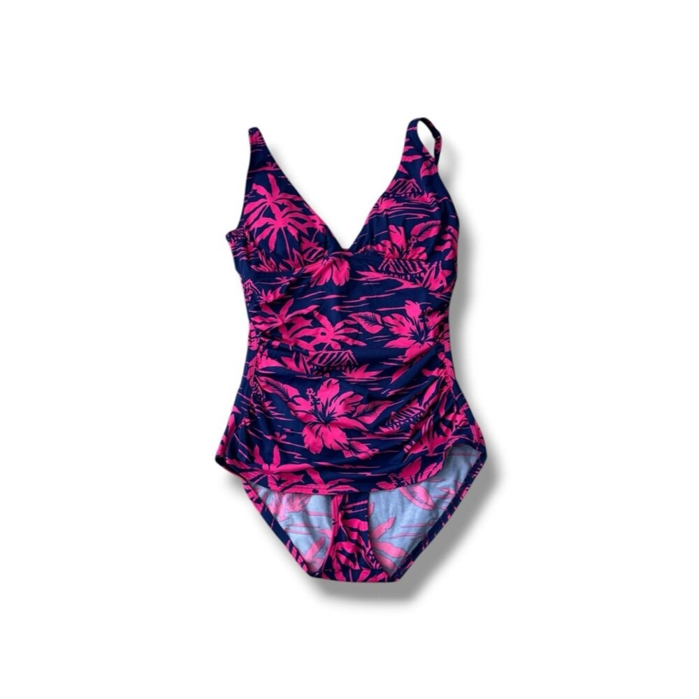 Tommy Bahama Sugar Shack Swimsuit 8 One Piece Tropical Resort Beach Style